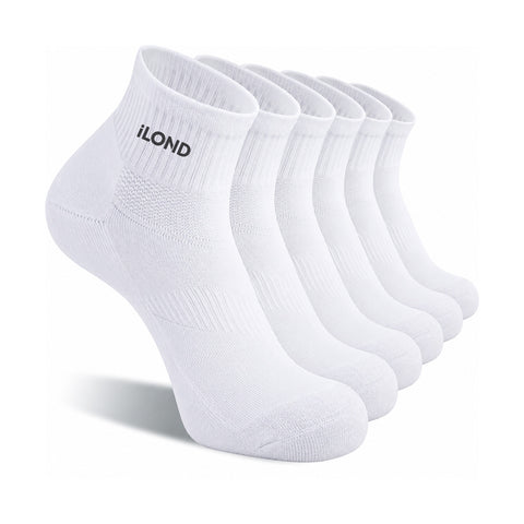 ILOND 6 Pairs Ankle Socks, Cushioned Athletic Running Socks, Low Cut Sports Socks for Men/Women