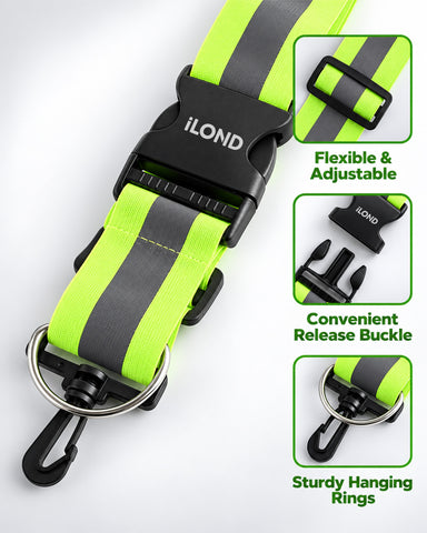ILOND Reflective Sash for Night Walking, High Visibility Safety Gear for Running, Cycling & Dog Walking, Adjustable Cross-Body Reflective Belt for Men, Women