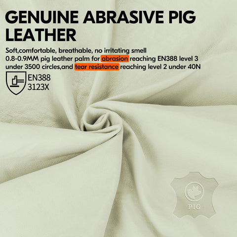 Vgo guanti da lavoro invernali in pelle di maiale alta qualità(PA9501)